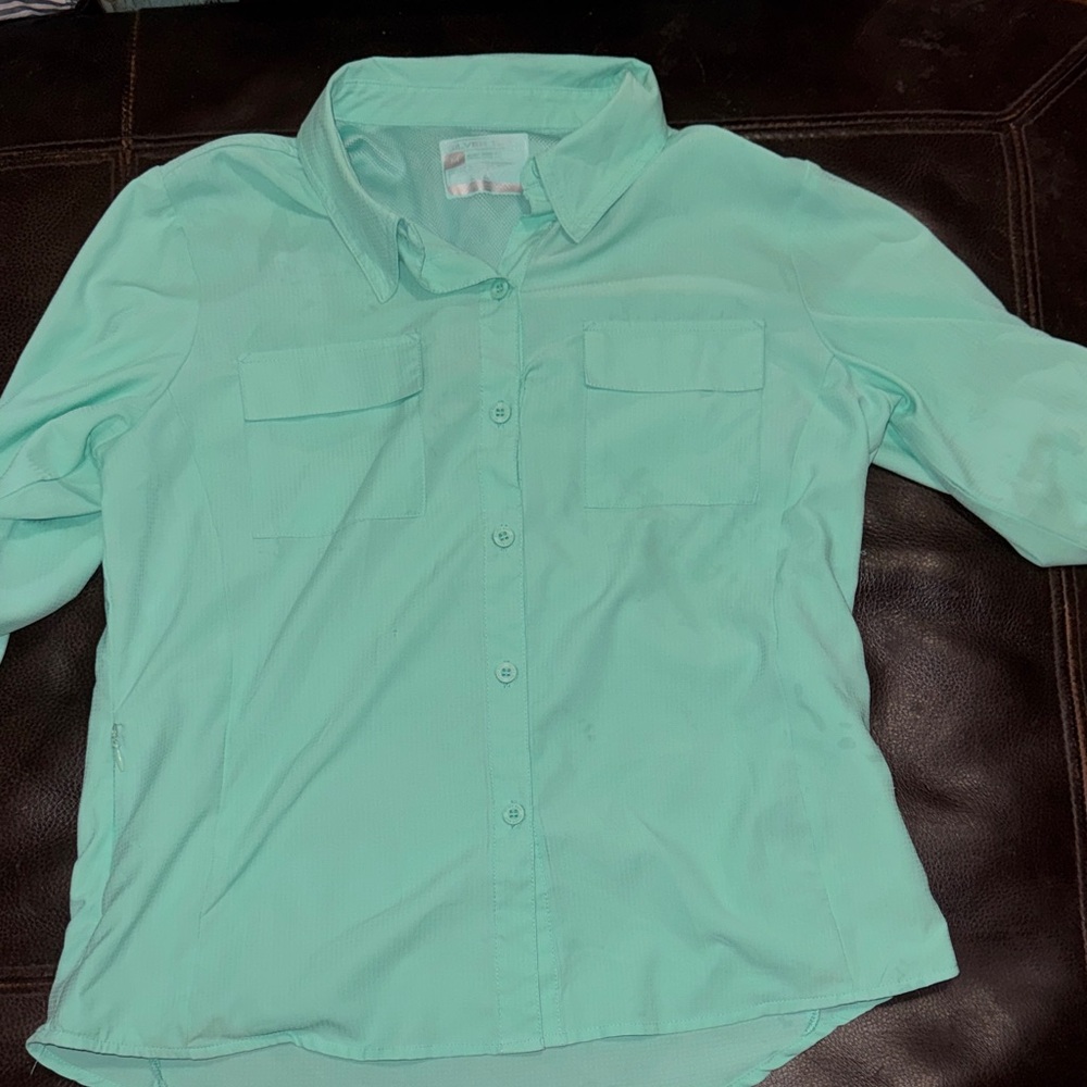 Mint Green Button-Up Shirt